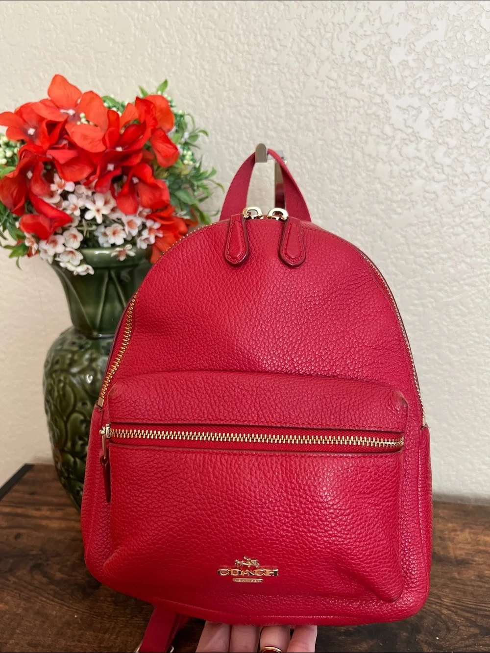 Coach F38263 Mini Charlie Backpack bright red - Picture 5 of 14
